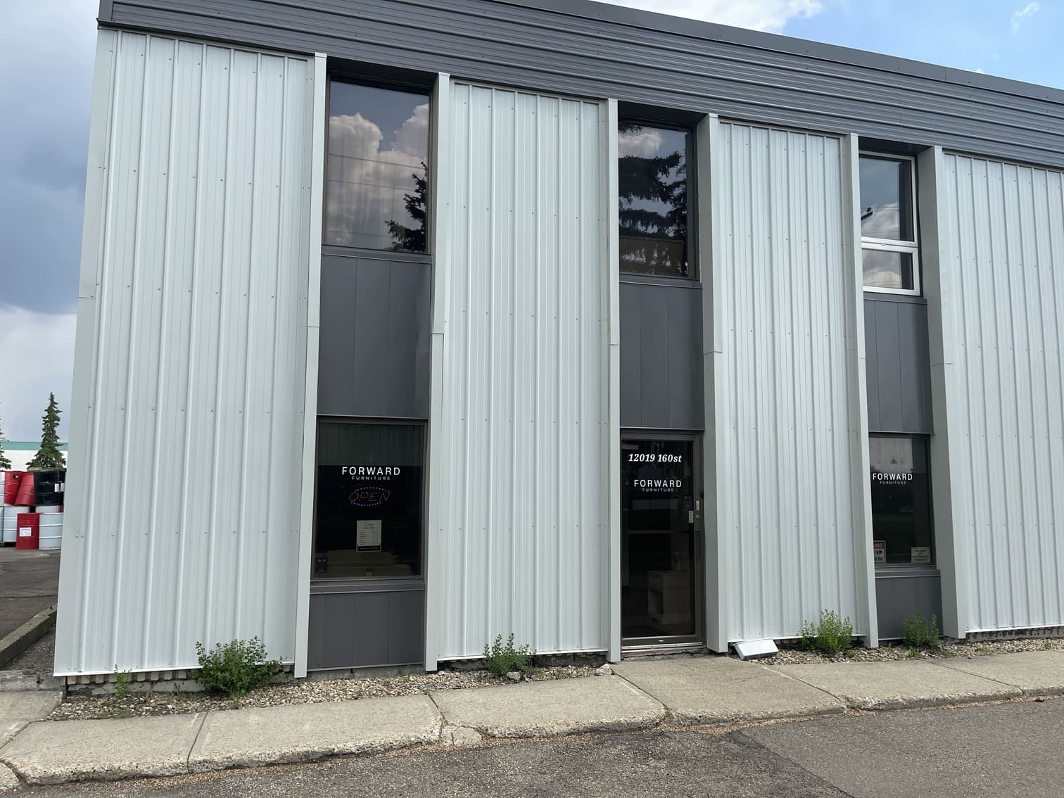 A picture of the outside of forward furniture in Edmonton Alberta